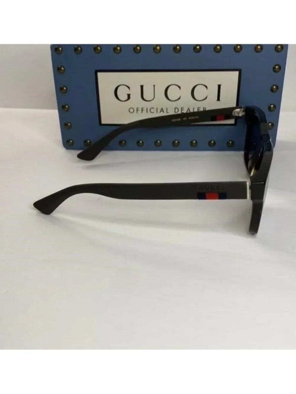 New - Gucci Black GG0008S Square Sunglasses - Picture 3 of 14
